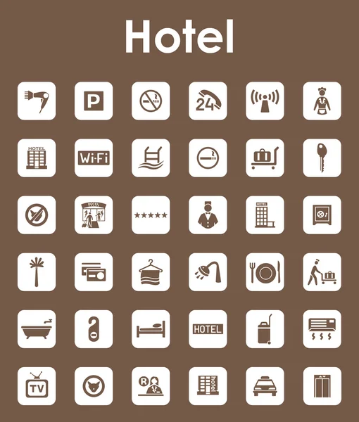 A hotel egyszerű ikonok — Stock Vector