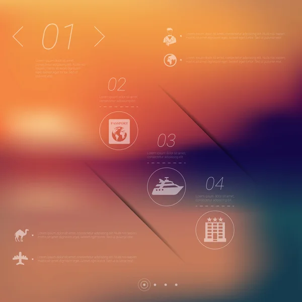 Infographie touristique tepmlate — Image vectorielle