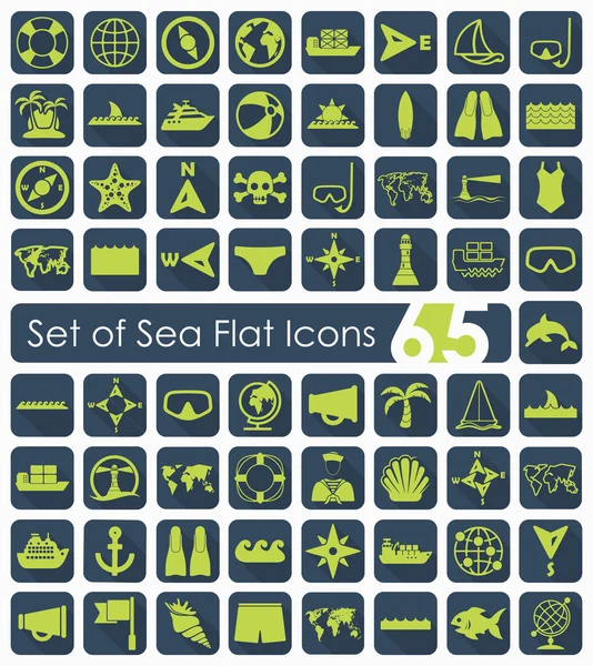 Set of sea icons — Stock Vector