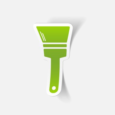 gerçekçi yeşil boya fırçası