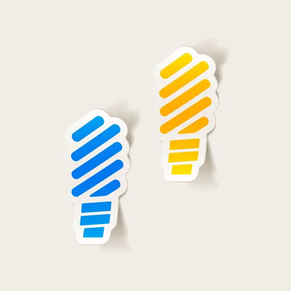 Ampoule fluorescente réaliste — Image vectorielle