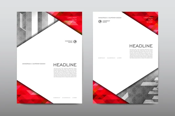 Magazine booklet cover with abstract background — Stockový vektor