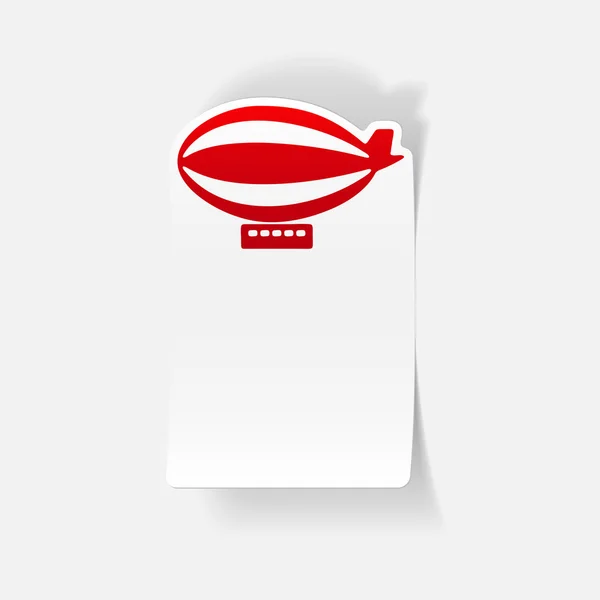 Dirigible de diseño realista — Vector de stock