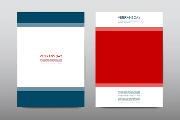 Brochure de la Journée des anciens combattants — Image vectorielle