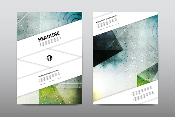 Magazine booklet cover with abstract background — Stockový vektor