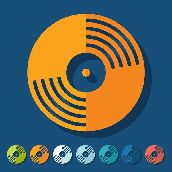 Kleur vinyl record — Stockvector