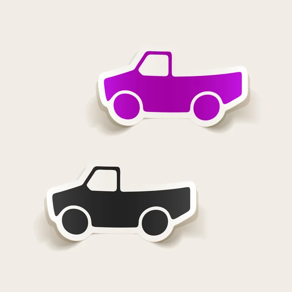 Realistic color car pickup — Stockový vektor