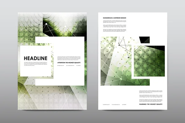 Magazine booklet cover with abstract background — ストックベクタ