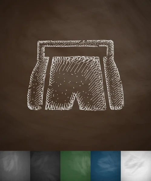 Hand drawn shorts icon — Stock Vector