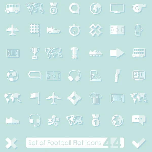 Set of football icons — Stock Vector