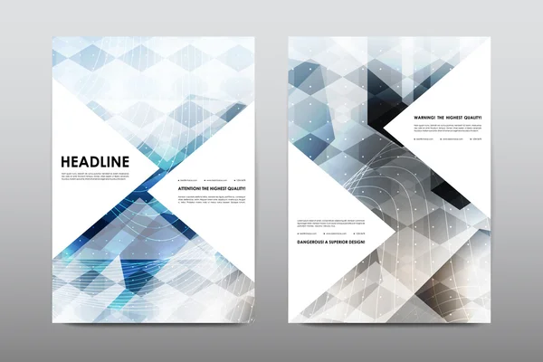 Magazine booklet cover with abstract background — Stockový vektor