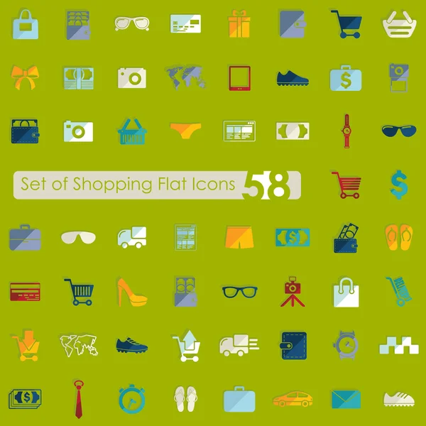 Conjunto de ícones de compras — Vetor de Stock