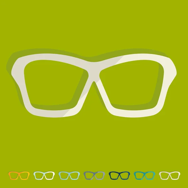 Glasses on green background — Stock Vector