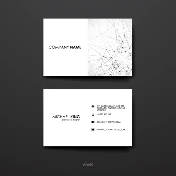 Banner template in Molecular structure style — Stockový vektor