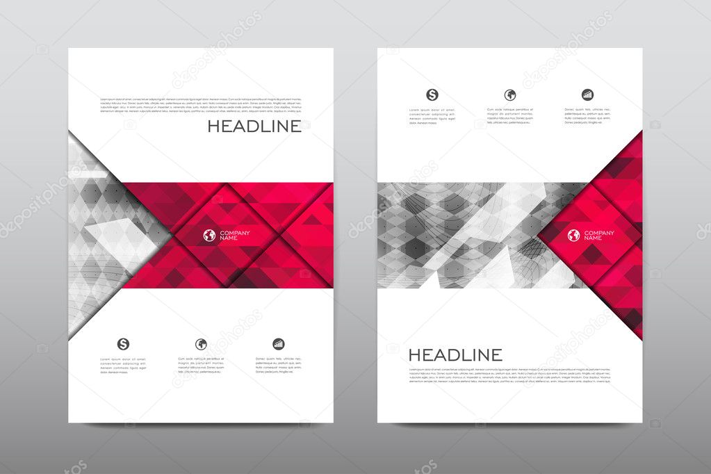 Magazine booklet cover with abstract background