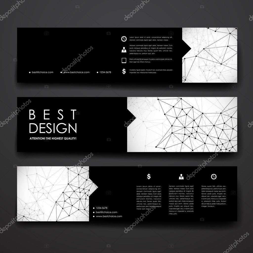 banner template in Molecular structure style