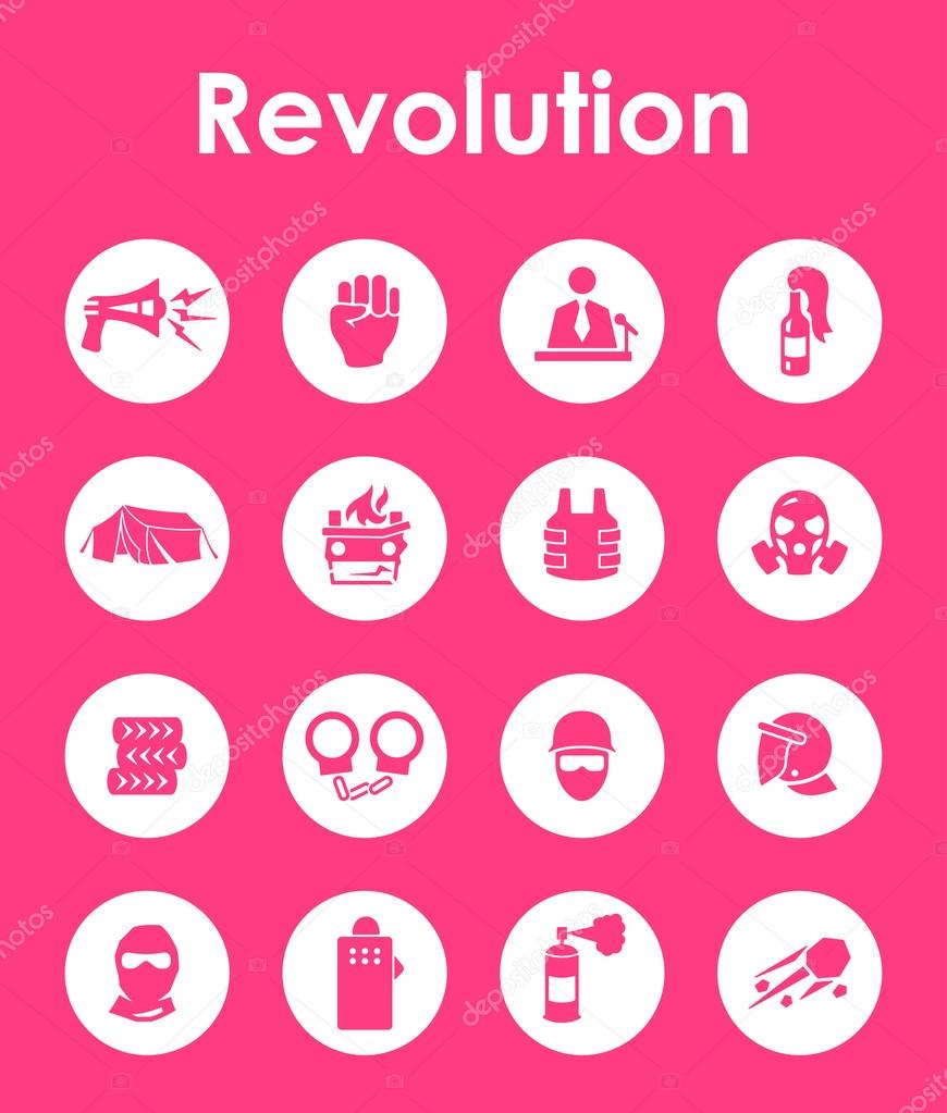 Set of revolution icons