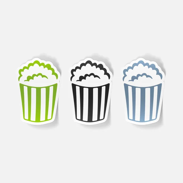 Diseño de palomitas realistas — Vector de stock