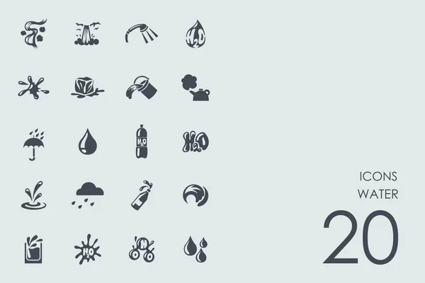 Set icons on grey background — Stock Vector