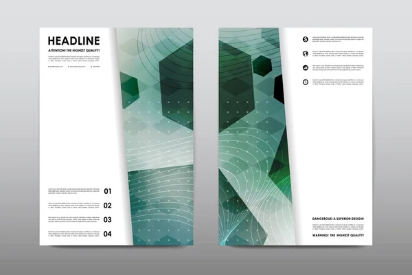 Lay-outs van ontwerp brochures — Stockvector