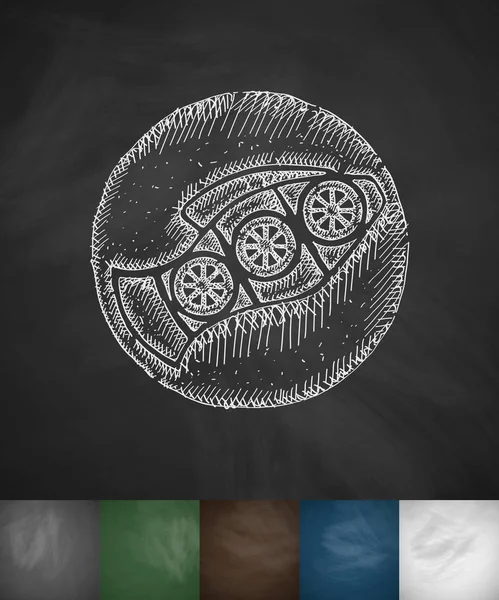 ปลาที่มีไอคอนมะนาว — ภาพเวกเตอร์สต็อก