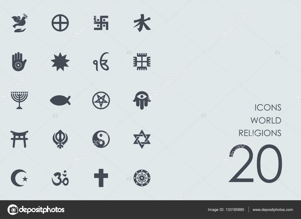 Vektorgrafiken Symbole Religionen Vektorbilder Symbole Religionen Depositphotos