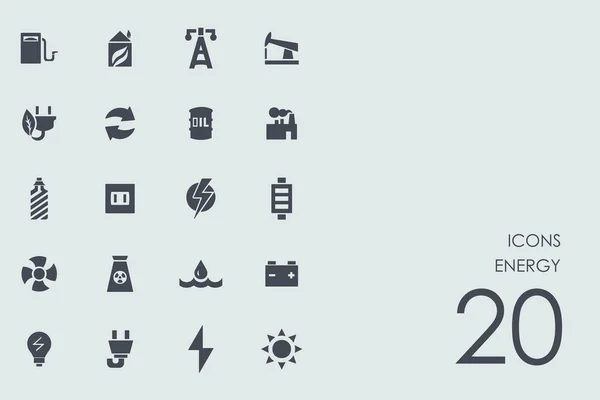 Conjunto de iconos de energía — Archivo Imágenes Vectoriales