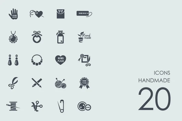 Set of handmade icons — Stock Vector