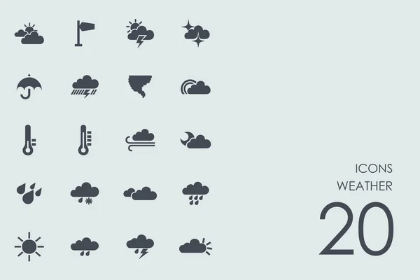 Eine Reihe von Wettersymbolen — Stockvektor