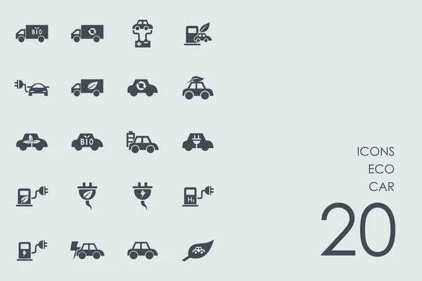 Set van pictogrammen van het Eco auto — Stockvector