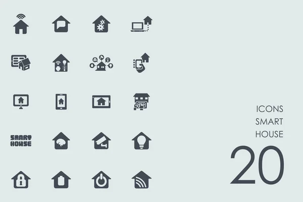 Set di icone smart house — Vettoriale Stock