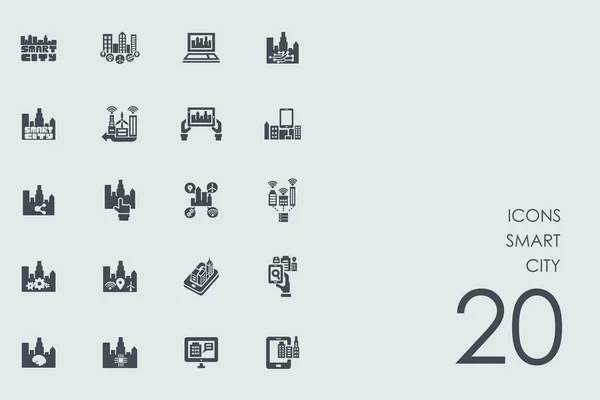 Set of smart city icons — Stock Vector