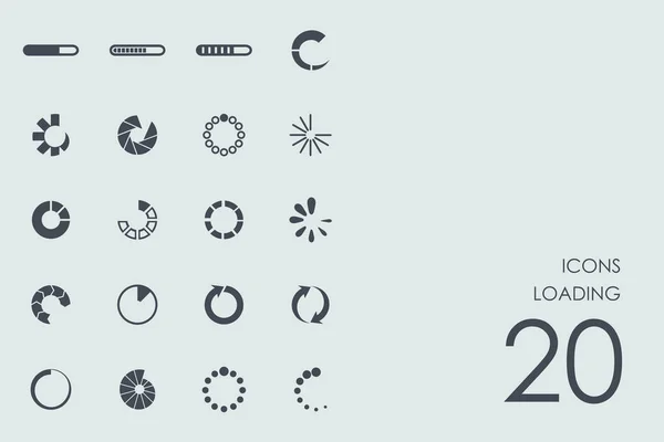 Set van laadpictogrammen — Stockvector