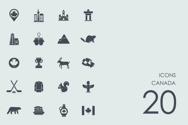 Conjunto de iconos de Canadá — Archivo Imágenes Vectoriales