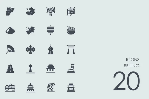 Set of Beijing icons — Stock Vector