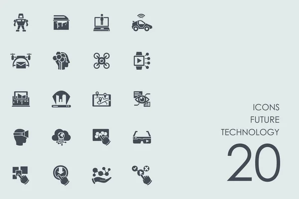 Ensemble d'icônes technologiques futures — Image vectorielle