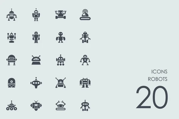 Set di icone robot — Vettoriale Stock