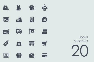Set of shopping icons clipart
