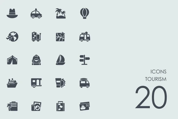 観光のアイコンを設定 — ストックベクタ