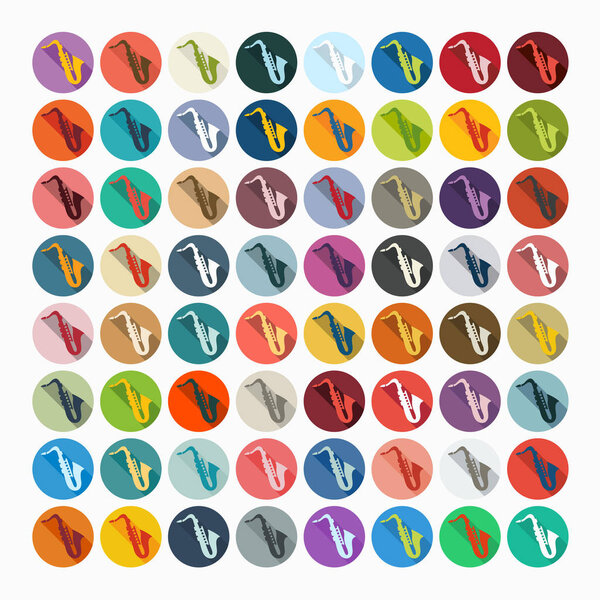 Плоский дизайн: саксофон
