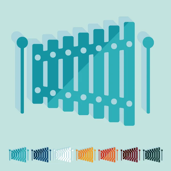 Plochý design: xylofon — Stockový vektor