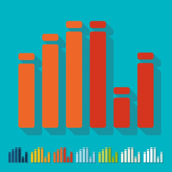 Плоский дизайн: эквалайзер — стоковый вектор