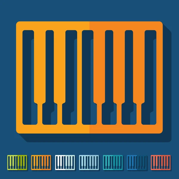 Flat design: piano keys — Stock Vector