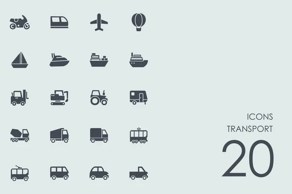 Set di icone di trasporto — Vettoriale Stock