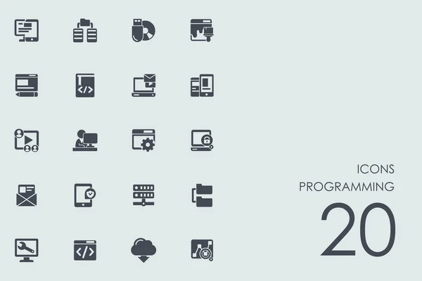 Conjunto de iconos de programación — Archivo Imágenes Vectoriales