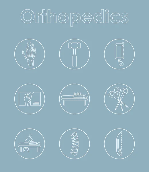 Set van de eenvoudige pictogrammen orthopedie — Stockvector