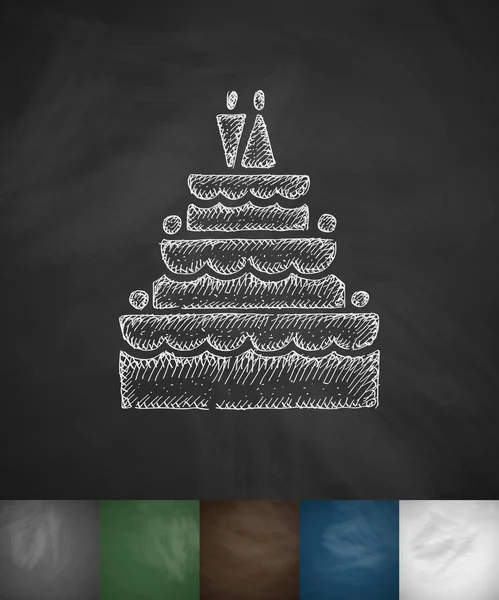 Icône gâteau de mariage — Image vectorielle