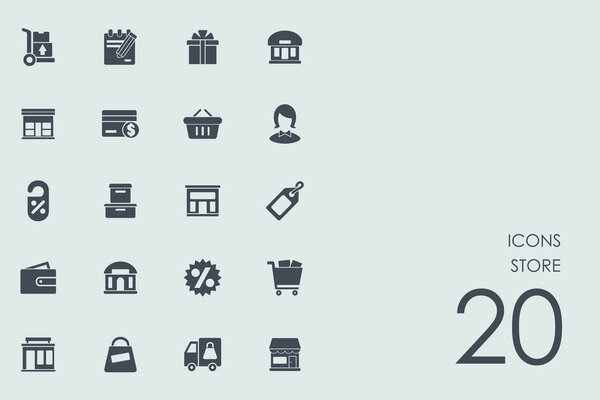 Set of store icons