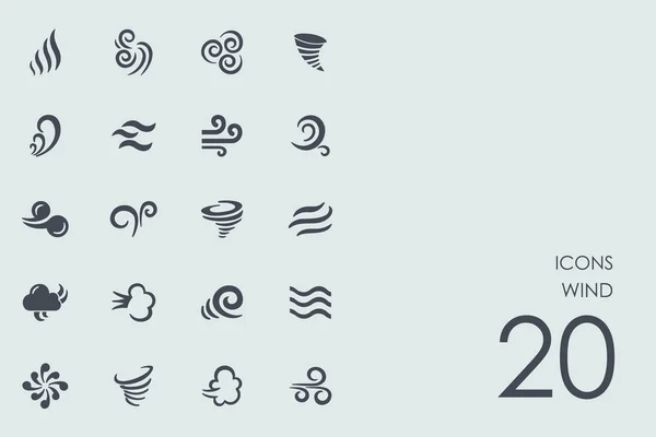 Set of wind icons — Stock Vector