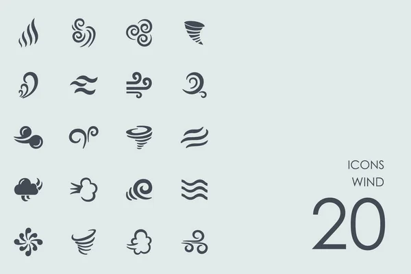 Conjunto de iconos de viento — Vector de stock